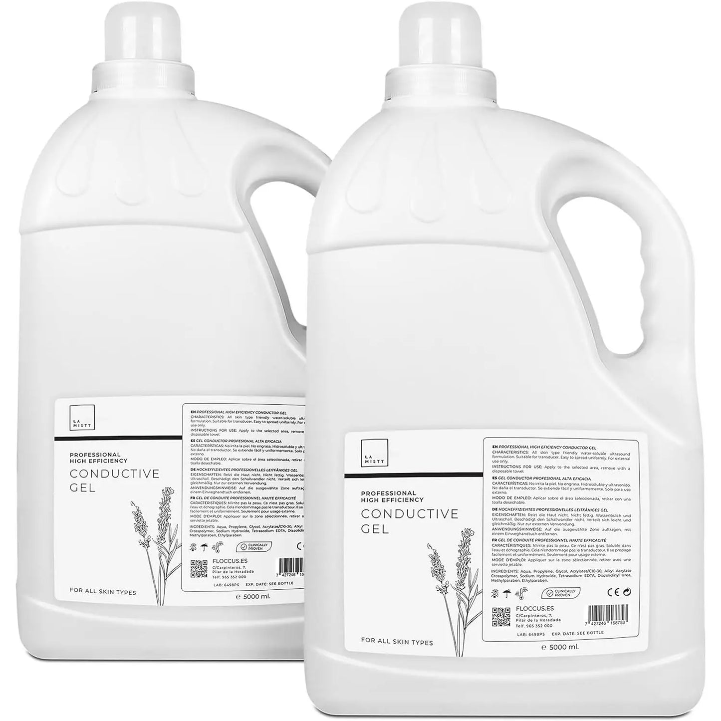 Gel Conductor de Ultrasonidos de Alta Densidad 5L (Ultrasonidos, Electroterapia, Etc.)