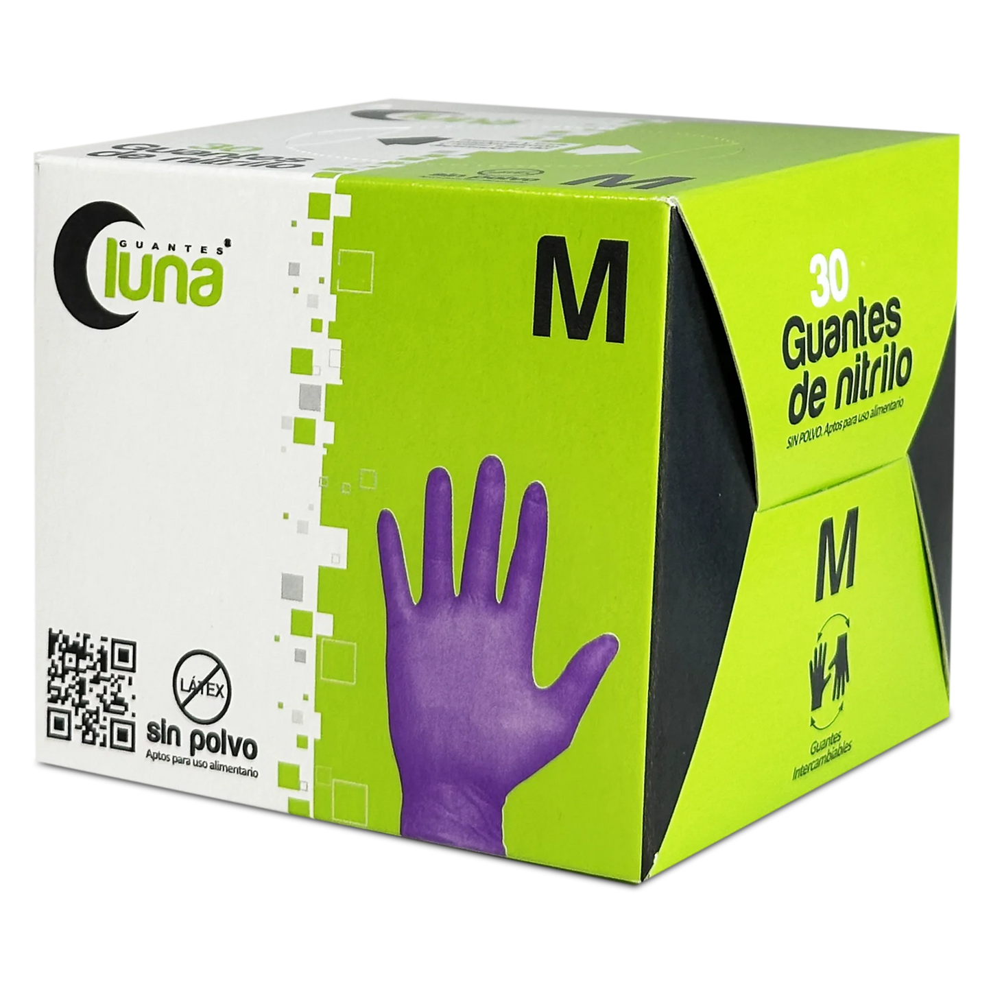 Guantes de nitrilo azules (30 unidades) | Guantes de nitrilo sin polvo, sin látex, desechables.