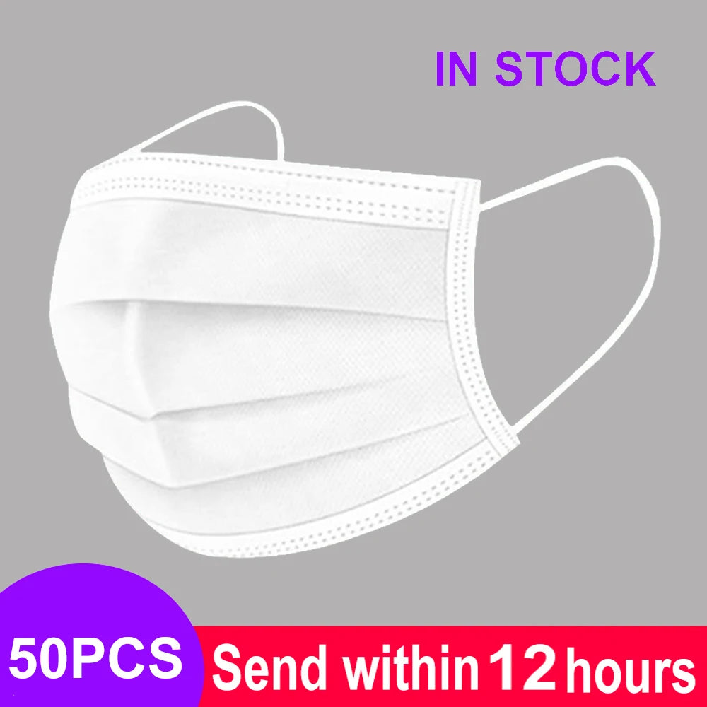 Mascarilla facial desechable industrial de 3 capas con lazo para las orejas, reutilizable, de tela, a la moda, nueva