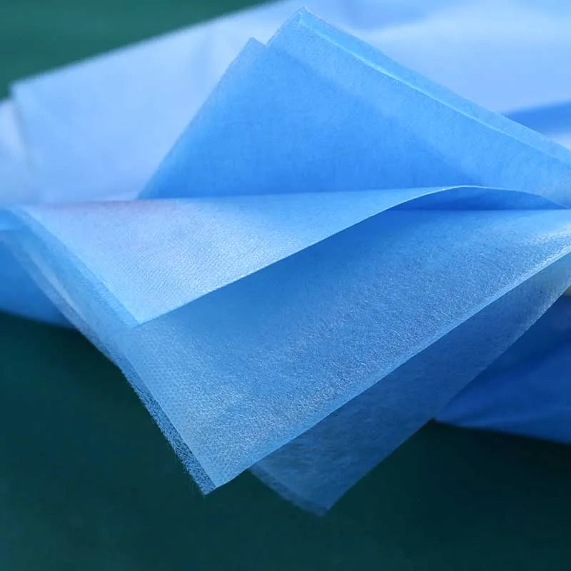 Lote de 50 sábanas quirúrgicas desechables de 40 x 50 cm, estériles, azules, no tejidas.
