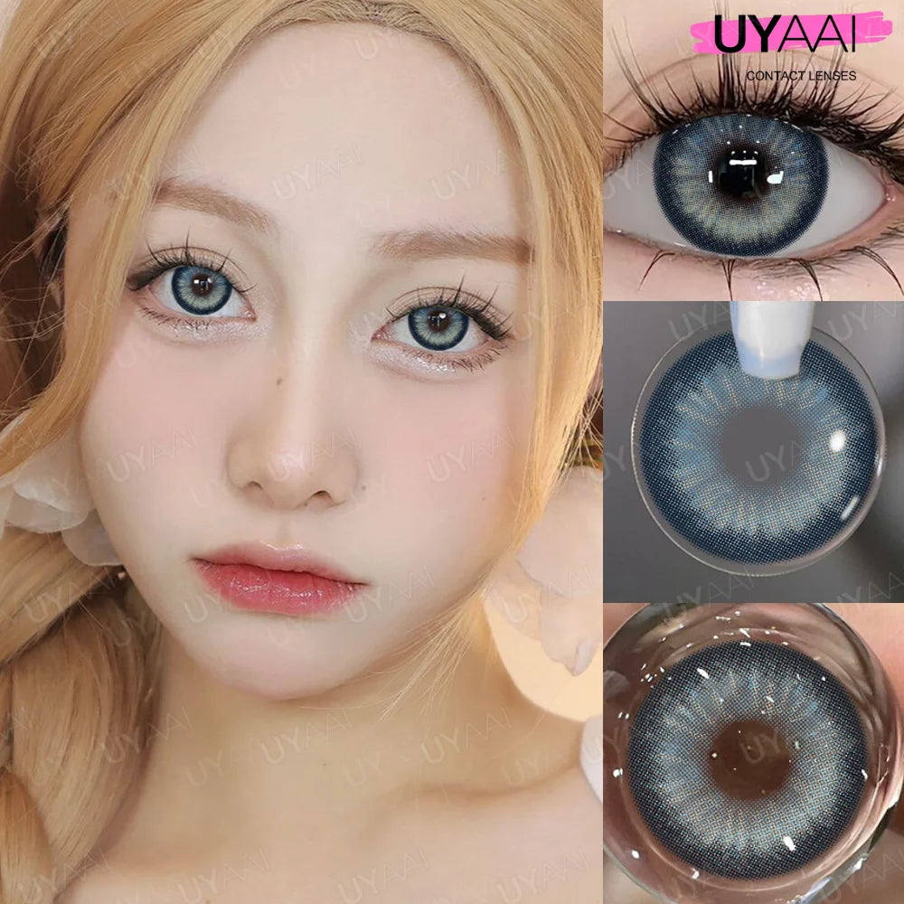 UYAAI 1Pair PATTAYA Series Fashion Makeup Beauty Contacts Lenses Soft Yearly Green Contacts Eyes Color Lenses Colored lenses