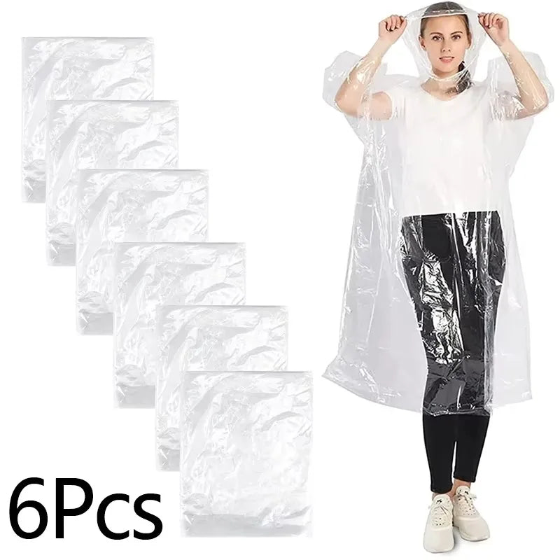 Impermeable desechable, impermeable portátil transparente multicolor para adultos, ideal para actividades al aire libre como senderismo y montañismo.