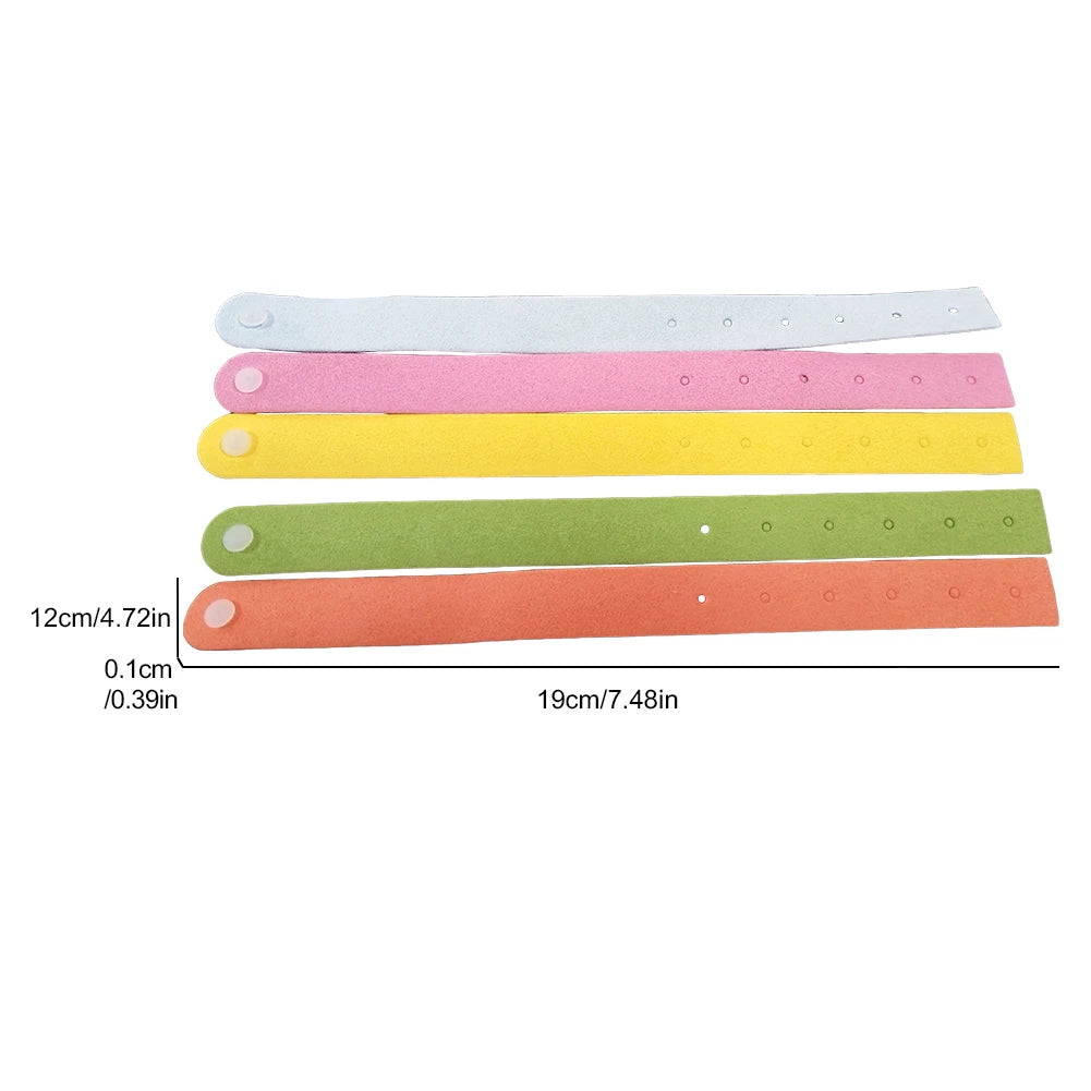 5Pcs Mosquitoes Bracelets Natural Mosquitoes Repeller Bracelet Long Lasting Anti-Fly Wrist Bands for Outdoor Patio