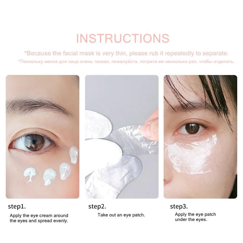 Película de plástico desechable para ojos, película para mantener la frescura, mascarilla, papel ultrafino para el cuidado de la piel, salón de belleza, promoción de productos, absorción
