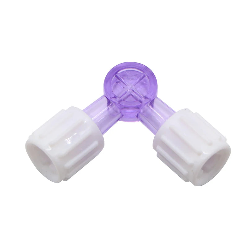 Adaptador de jeringa de succión de dos vías, válvula de tapón, adaptador Luer Lock para hospital clínico, llave de paso de dos vías, flexible