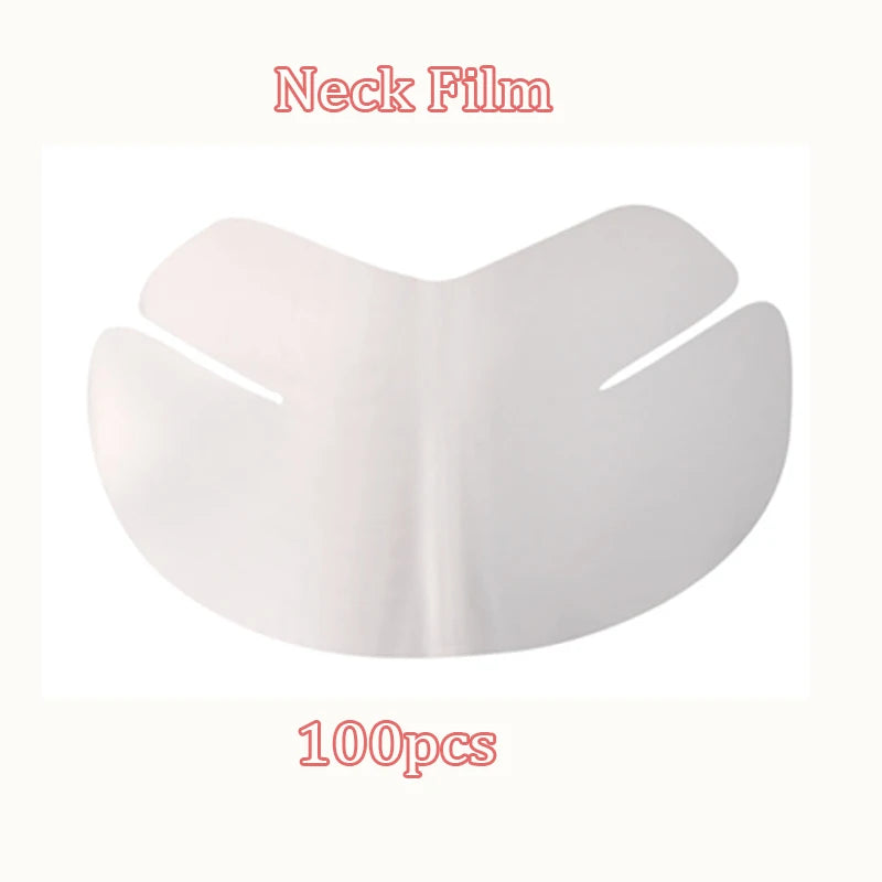 Película de plástico desechable para mascarilla facial, limpiadora facial completa, pegatinas para el cuello, papel transparente de PE, envoltura para mascarillas, herramienta de belleza facial saludable