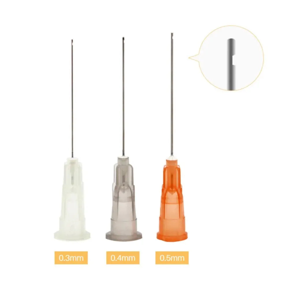 100 agujas de irrigación dental endodóntica (25/27/30 GA, 30 G) para endodoncia, para lavado de conductos radiculares, materiales odontológicos.