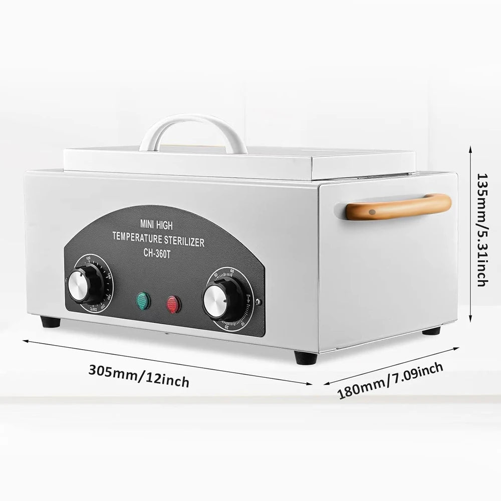 Esterilizador de aire caliente LINMANDA de 300 W con calor seco para cosméticos y uñas, gabinete esterilizador para salón de uñas, autoclave con función de temporizador.
