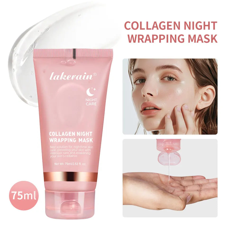 Mascarilla coreana de colágeno profundo, mascarilla peel-off, antiarrugas, lifting, cuidado de la piel, paquete biológico, envoltura nocturna, para mujer, piel de la noche.