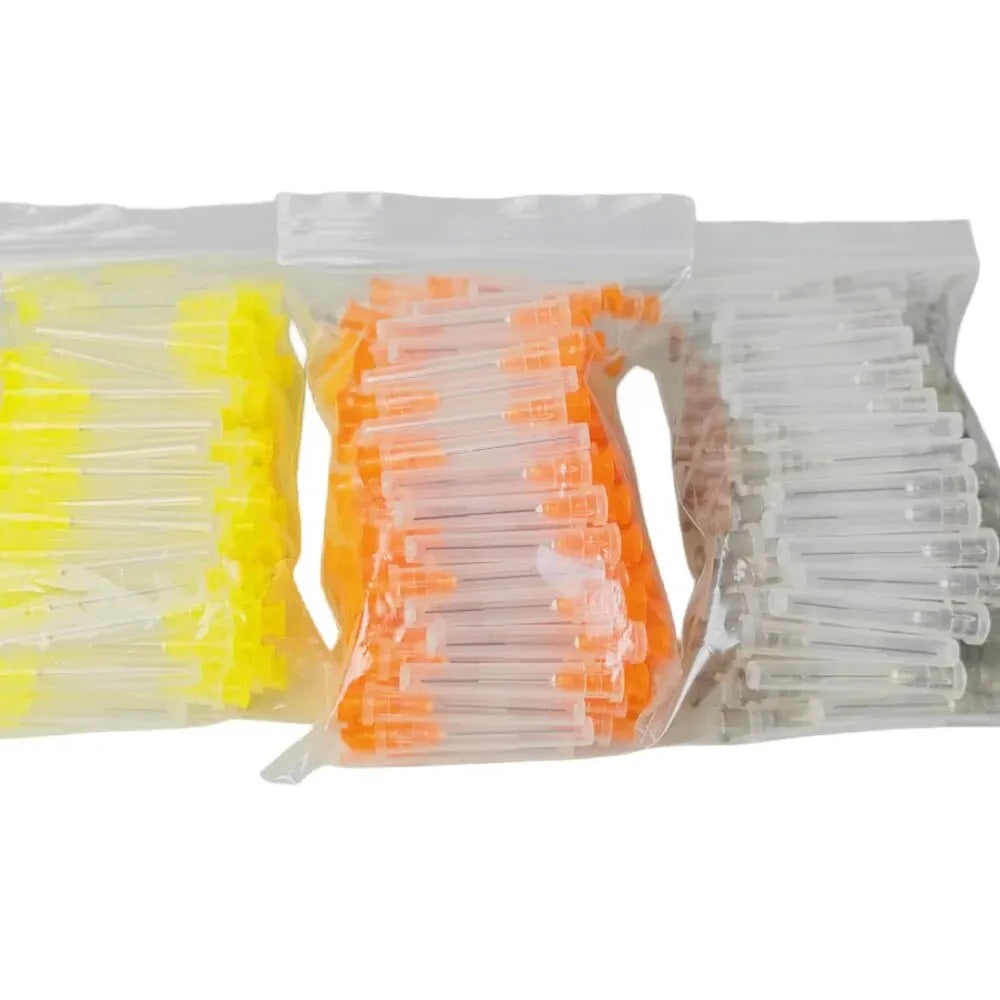 100 agujas de irrigación dental endodóntica (25/27/30 GA, 30 G) para endodoncia, para lavado de conductos radiculares, materiales odontológicos.