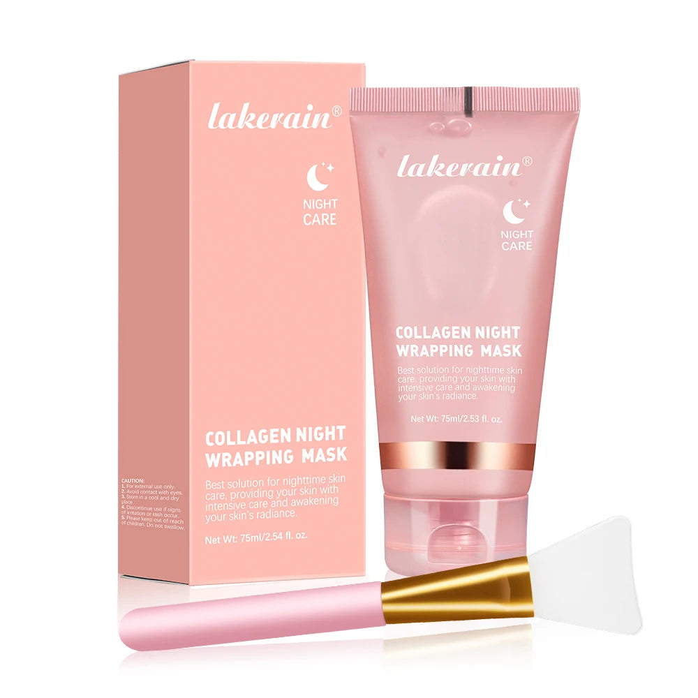 Mascarilla coreana de colágeno profundo, mascarilla peel-off, antiarrugas, lifting, cuidado de la piel, paquete biológico, envoltura nocturna, para mujer, piel de la noche.