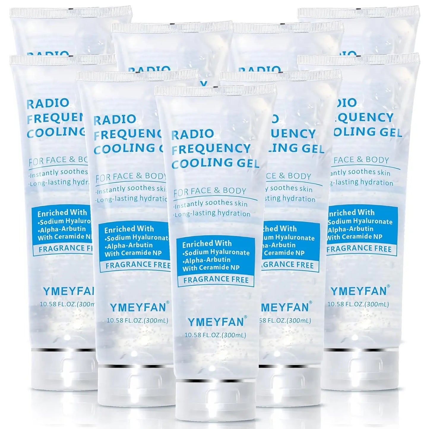 Gel refrescante para depilación láser IPL, gel ultrasónico, ácido hialurónico, hidratante, EMS RF, 3 o 9 unidades.