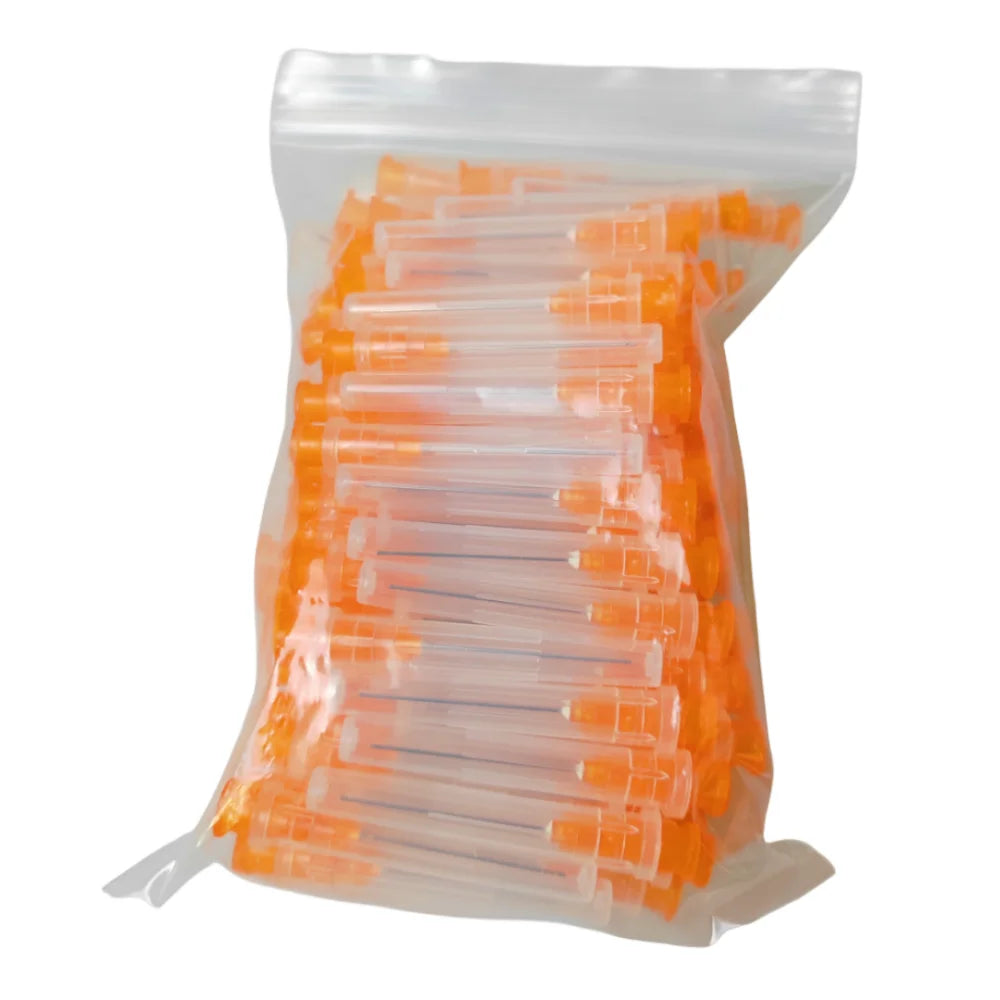 100 agujas de irrigación dental endodóntica (25/27/30 GA, 30 G) para endodoncia, para lavado de conductos radiculares, materiales odontológicos.