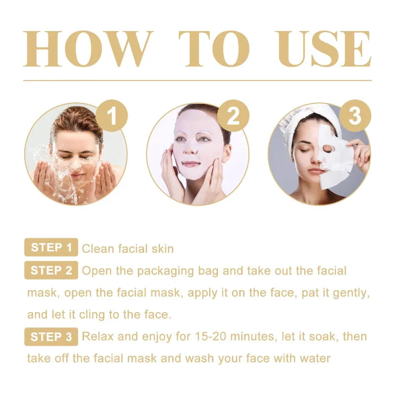 Mascarilla facial antiarrugas de colágeno, antiedad, atenúa líneas finas, reafirma la piel, hidrata, ilumina el rostro, cuidado de la piel, cosmética coreana.