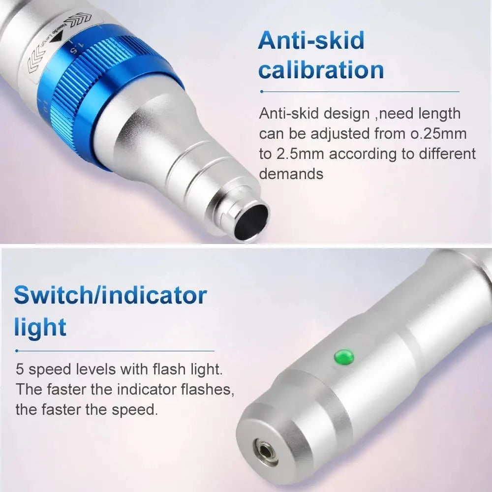 Ultima Dr Pen A6 original con 6 cartuchos, kit de herramientas eléctricas inalámbricas para el cuidado de la piel, máquina de belleza de mesoterapia automática para uso doméstico.