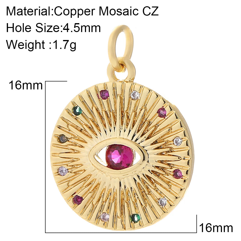 Evil Blue Eye Heart Necklace for Women Cute Gold Star Collars Diy Pendant Stainless Steel Chain High Quality