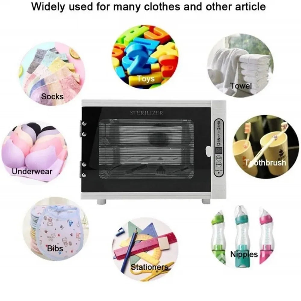 Esterilizador de luz ultravioleta de 12 l, caja limpiadora de uñas, gabinete de desinfección para peluquería, herramientas de manicura, desinfectante ultravioleta para spa, estudio de belleza