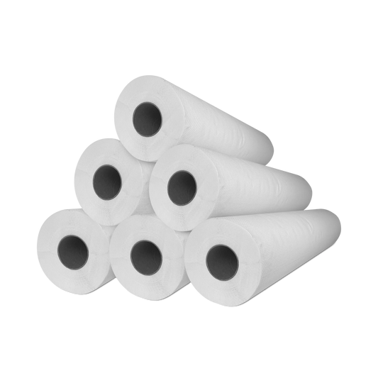 Rollos de papel camilla precortados cada 40 cm | 60 cm x 65 m | Rollo de papel camilla para masaje