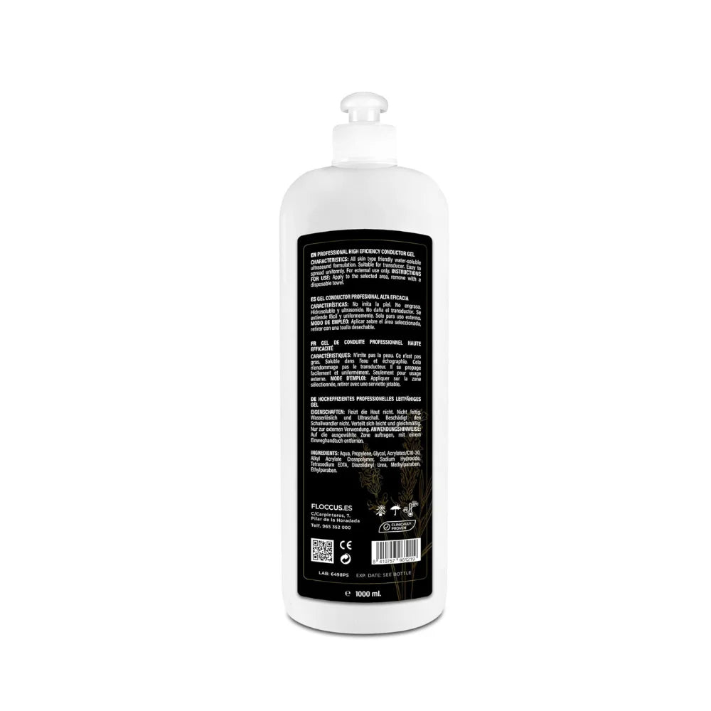 Gel conductor ultrasónico | Uso profesional, radiofrecuencia, cavitación, electroestimulación