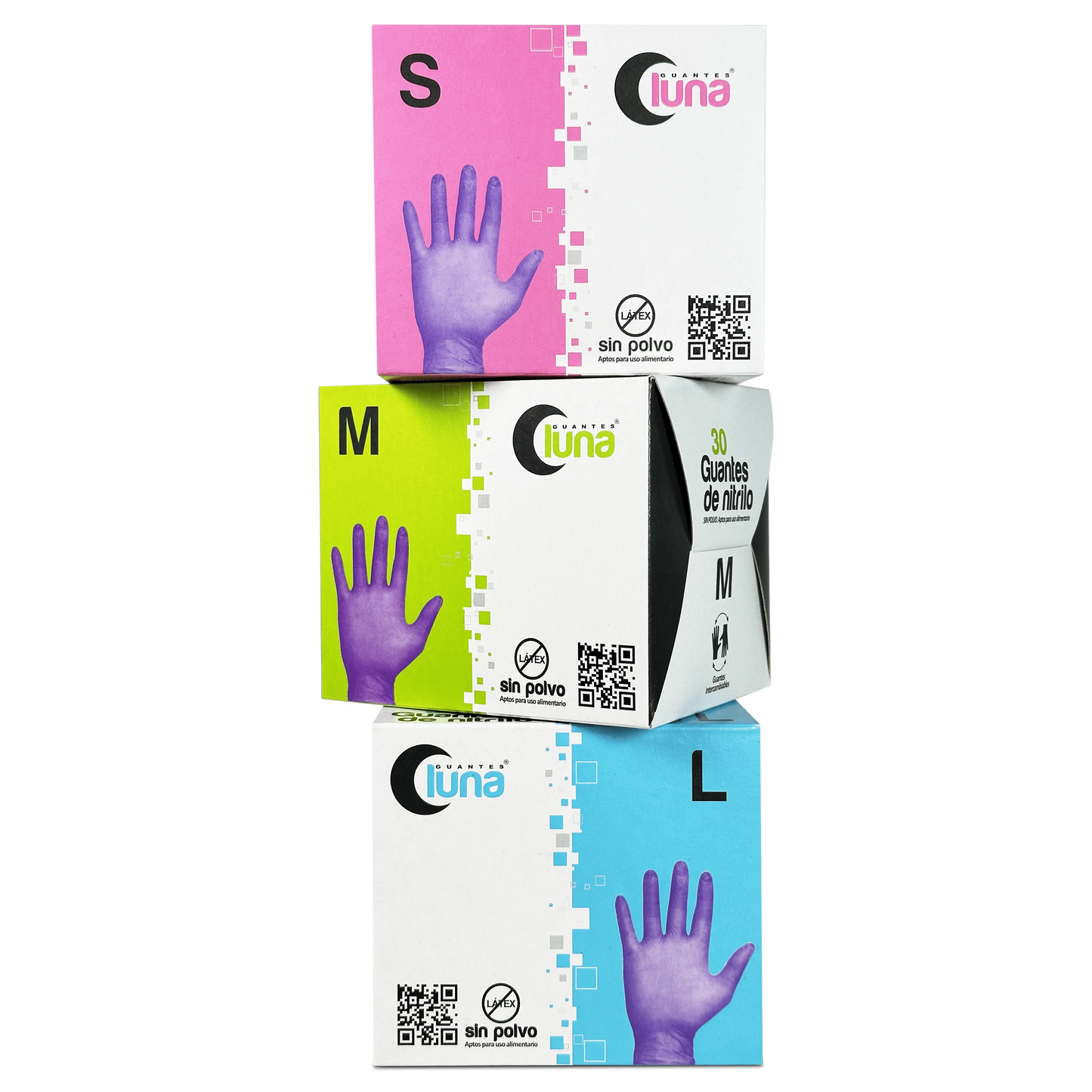 Guantes de nitrilo azules (30 unidades) | Guantes de nitrilo sin polvo, sin látex, desechables.