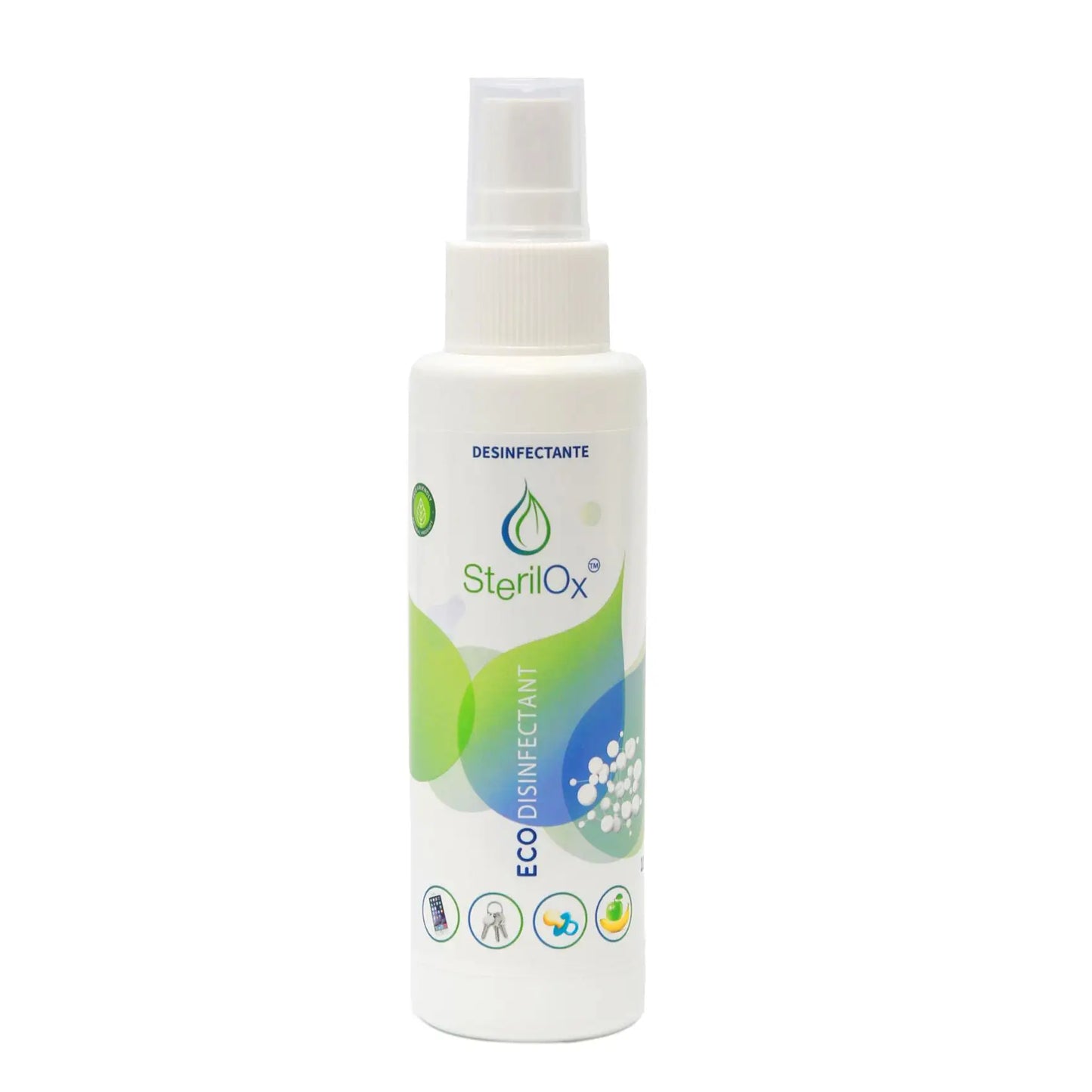 SterilOx Spray 100 ml - Desinfectante cosmético con ácido hipocloroso | Para manos, juguetes, utensilios y objetos | Seguro para niños y mascotas - Sin alcohol ni perfume