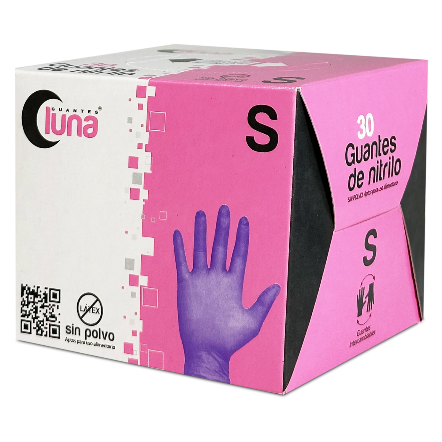 Guantes de nitrilo azules (30 unidades) | Guantes de nitrilo sin polvo, sin látex, desechables.