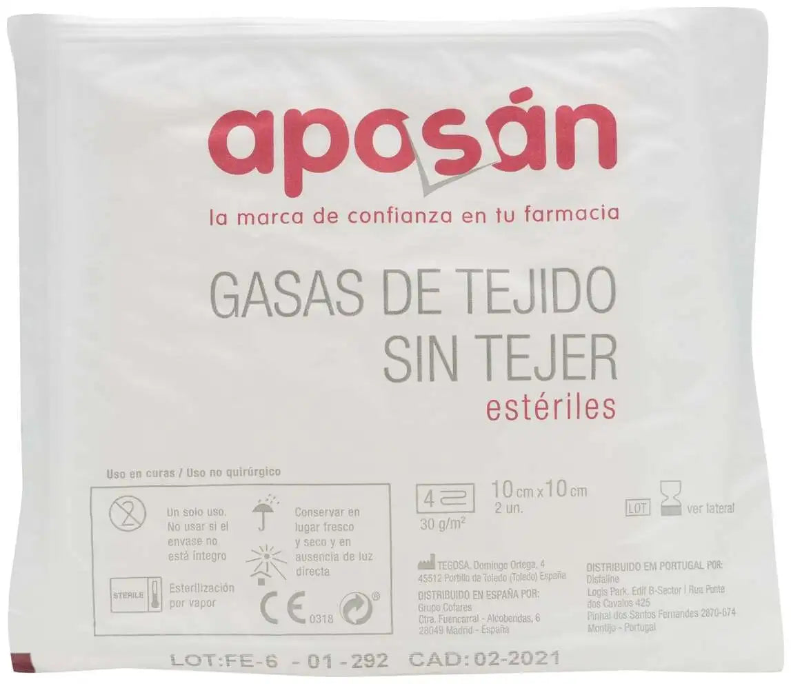 Aposan sterile non-woven chiffon 10cmx10cm 50 gauze (2 units/envelope)