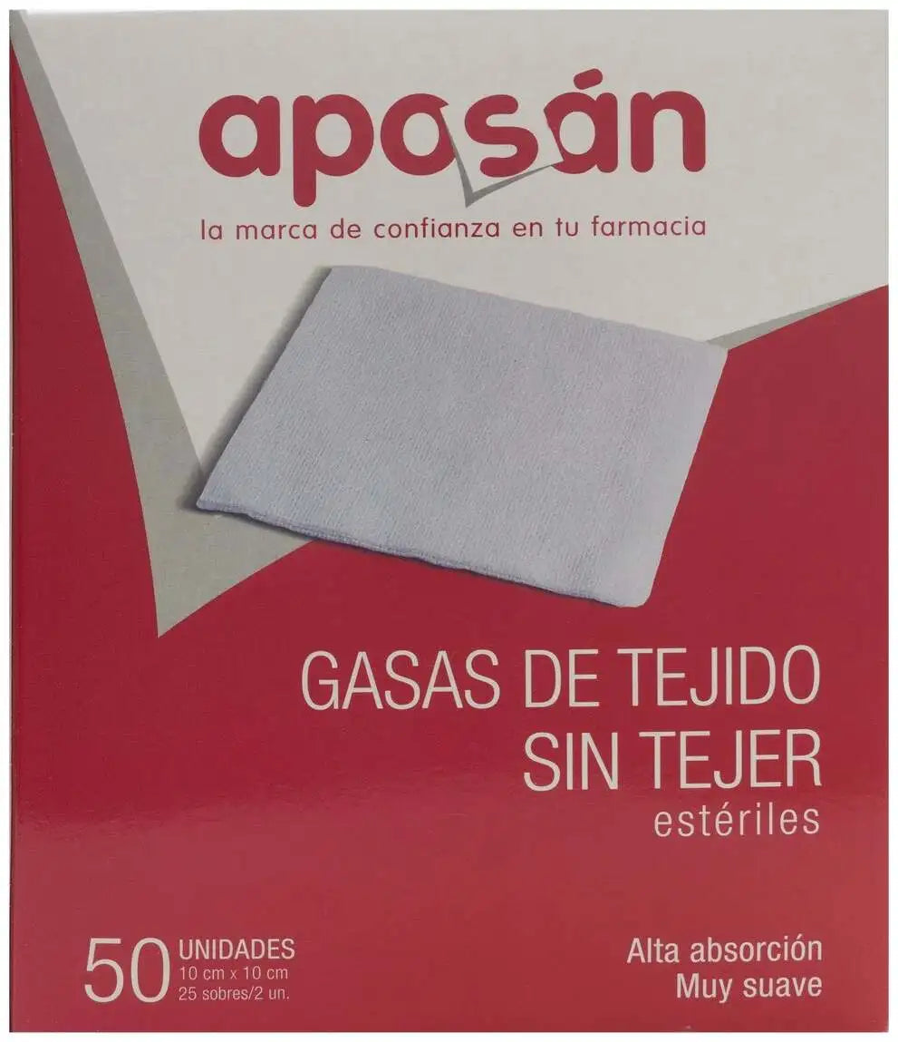 Aposan sterile non-woven chiffon 10cmx10cm 50 gauze (2 units/envelope)