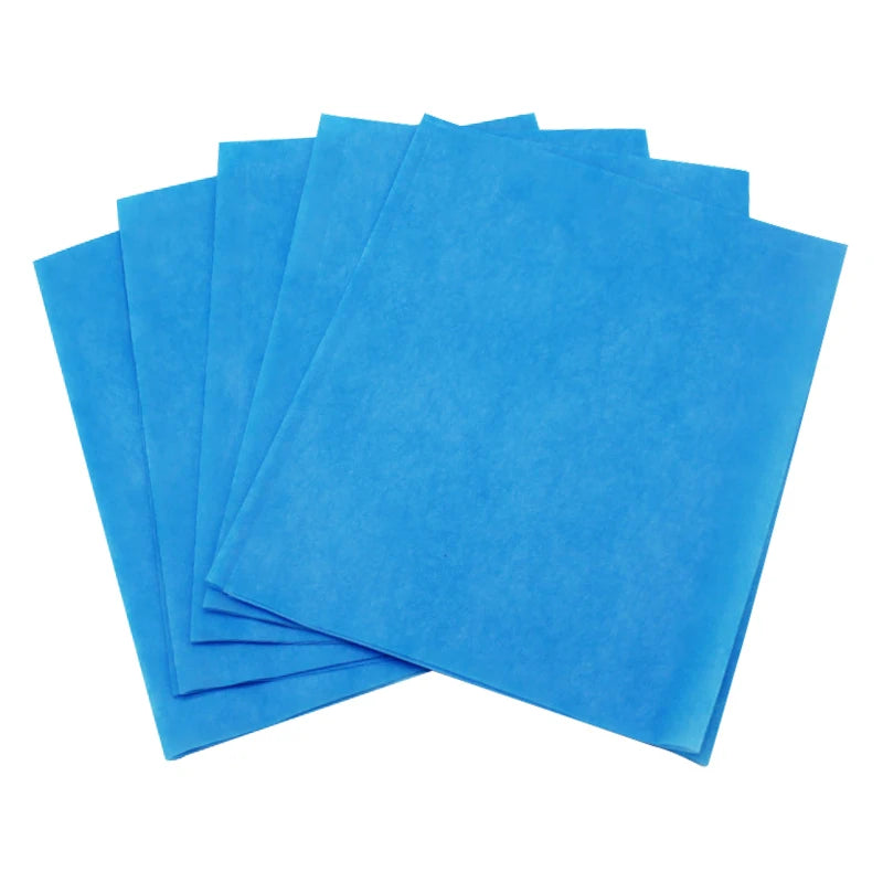 Lote de 50 sábanas quirúrgicas desechables de 40 x 50 cm, estériles, azules, no tejidas.