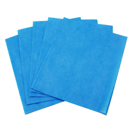 Lote de 50 sábanas quirúrgicas desechables de 40 x 50 cm, estériles, azules, no tejidas.