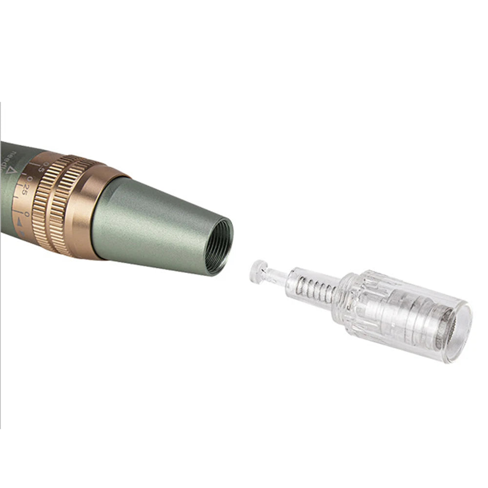 Derma Pen con luz LED de 6 velocidades y 4 colores para el cuidado de la piel facial, uso doméstico, belleza, microagujas automáticas eléctricas, kit de mesoterapia Dr Pen