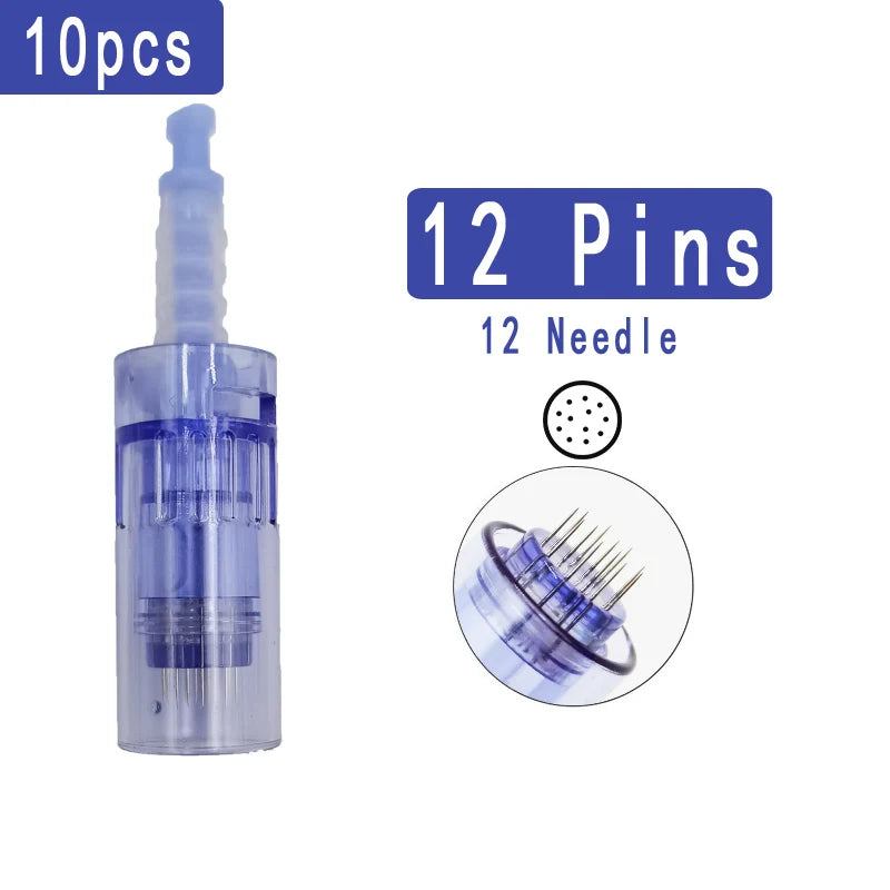 10/20/50 agujas Dr. Pen A6 para Derma Pen, bayoneta de microagujas Drpen A6, A1, M5, M7, N2, E30, sello de 12, 36 y 42 pines.