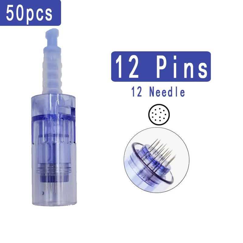 10/20/50 agujas Dr. Pen A6 para Derma Pen, bayoneta de microagujas Drpen A6, A1, M5, M7, N2, E30, sello de 12, 36 y 42 pines.