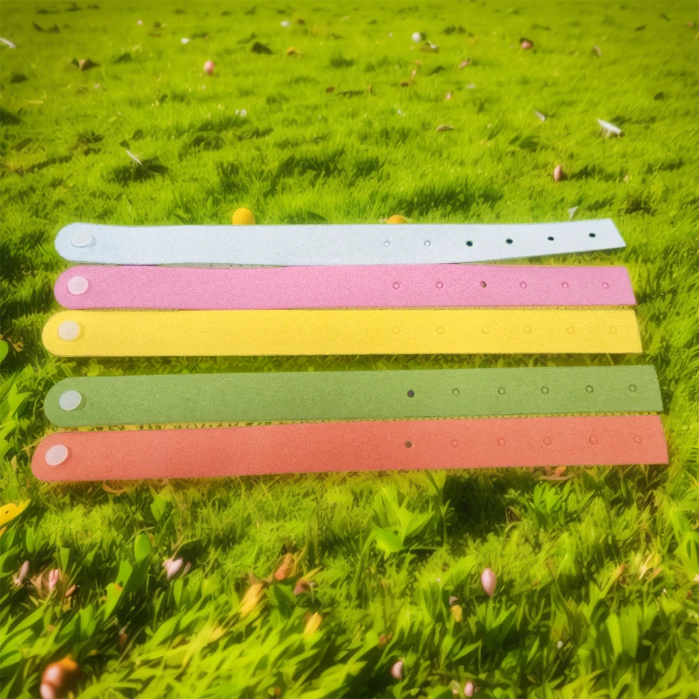 5 pulseras repelentes de mosquitos naturales, de larga duración, para patio exterior.