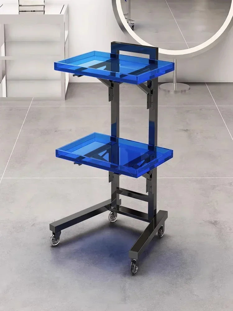 Carrito de acero inoxidable para salón de tatuajes, mueble de peluquería multicapa, carrito de herramientas de almacenamiento