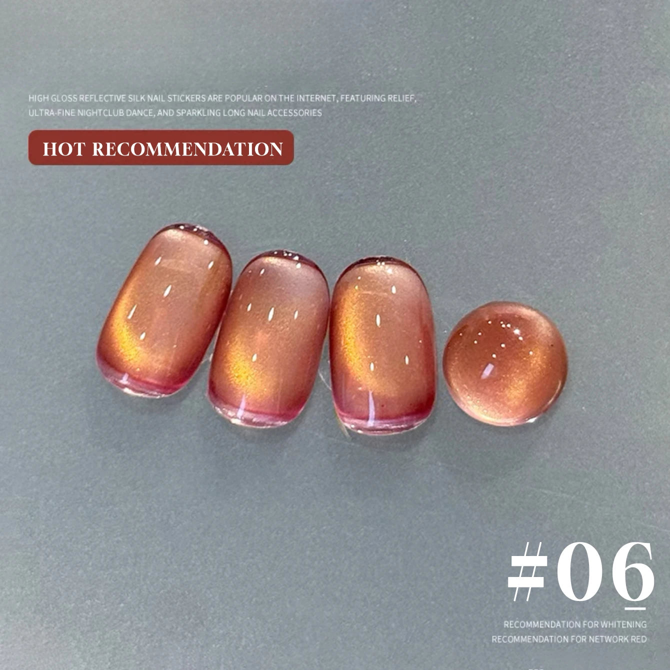 MIANEL 12ML 1-7 piezas Esmalte de uñas en gel con efecto ojo de gato, color rosa, dorado, con burbujas de océano, con cuentas de vidrio, para verano, 2025, para uñas azules, artículos para uñas