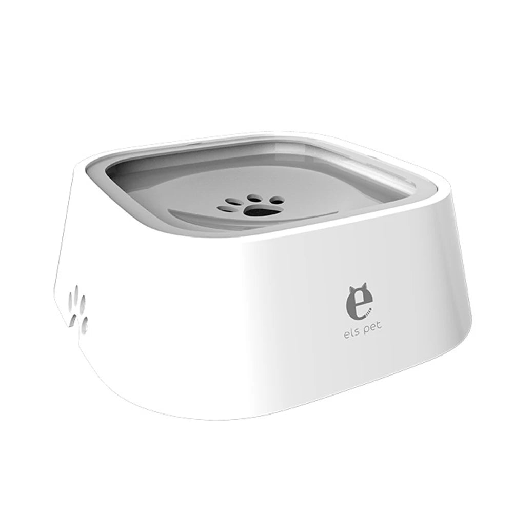 Tazón flotante de plástico ABS para perros de 1,5 l, con boquilla antihumedad y dispensador de agua sin derrames.