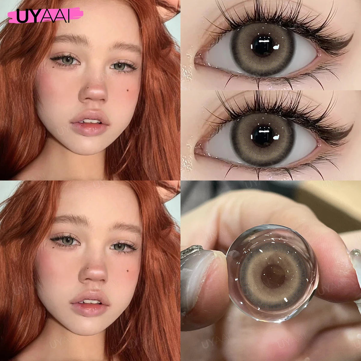 UYAAI 1Pair PATTAYA Series Fashion Makeup Beauty Contacts Lenses Soft Yearly Green Contacts Eyes Color Lenses Colored lenses