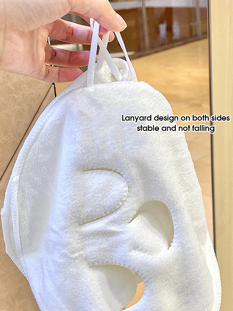 Toalla de compresa caliente colgante para la oreja, suave, agradable para la piel, con vapor, compresa fría y caliente, toalla facial, compresa húmeda, toalla facial de irrigación
