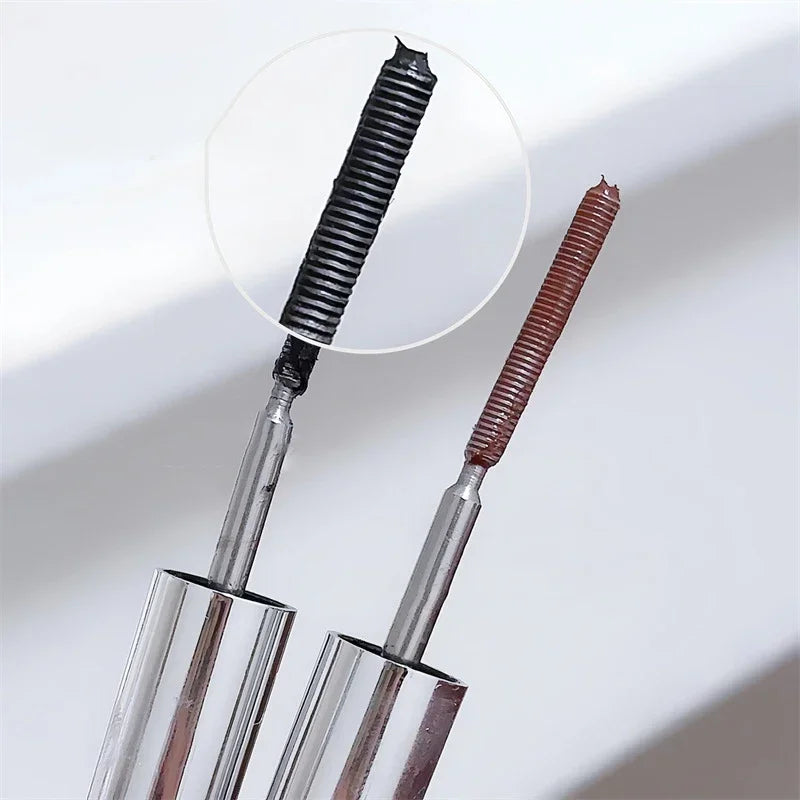 Máscara de pestañas con cabezal tipo barra de metal, resistente al agua, duradera, extra volumen, a prueba de manchas, rizado, alargamiento, extensión de pestañas, herramientas de maquillaje de ojos