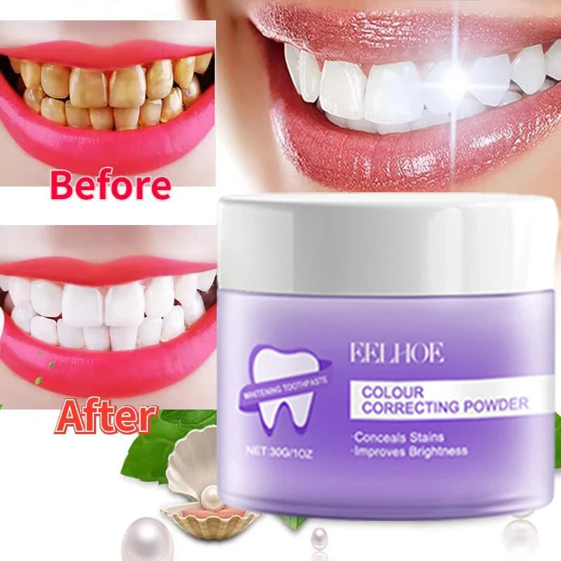 Polvo blanqueador dental de 5 días que elimina manchas de placa, sarro y problemas de higiene bucal. Productos para el cuidado dental.