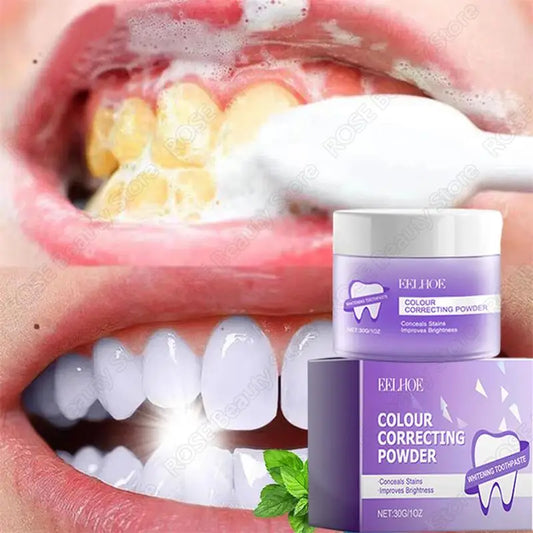 Polvo blanqueador dental de 5 días que elimina manchas de placa, sarro y problemas de higiene bucal. Productos para el cuidado dental.