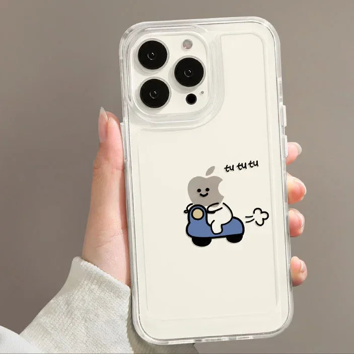 Funda divertida para iPhone 16, 15, 14, 13, 12, 11 Pro Max, XR, X, XS, 13, 12 Mini, suave y transparente