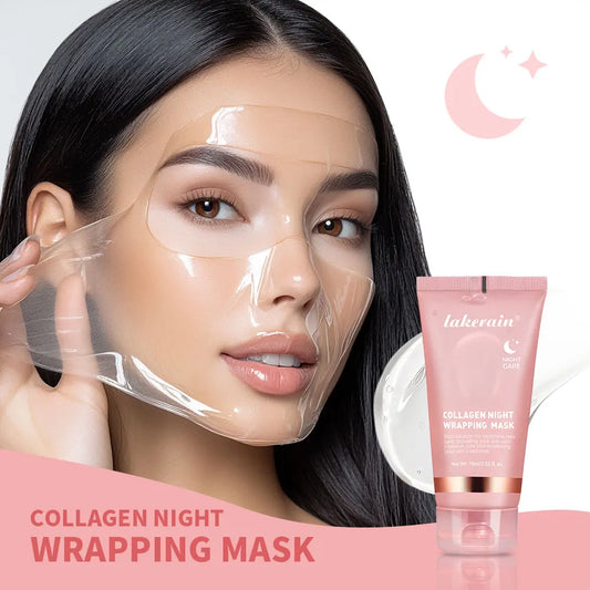 Mascarilla coreana de colágeno profundo, mascarilla peel-off, antiarrugas, lifting, cuidado de la piel, paquete biológico, envoltura nocturna, para mujer, piel de la noche.