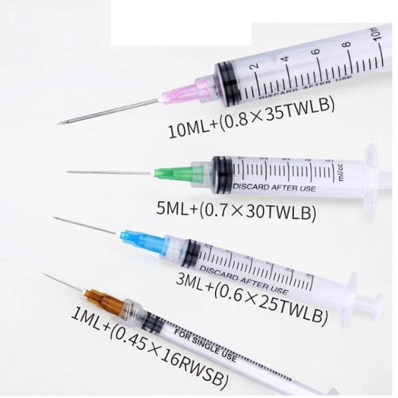 50pcs 1ml 2ml 3ml 5ml 10ml Luer Lock Syringe Ink Injection For Refilling Measure Nutrient Sterile Individually Tool Parts