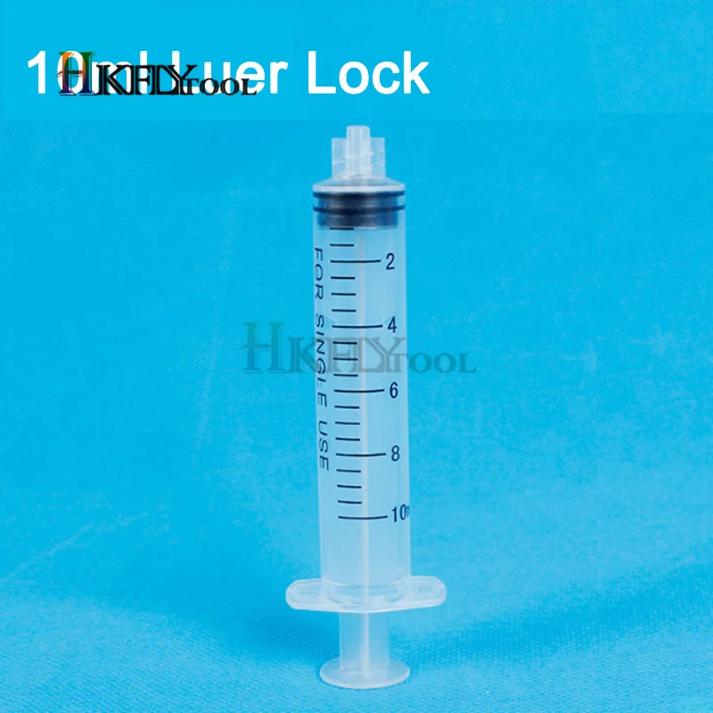 Lote de 20 jeringas desechables Luer Lock de 1 ml, 3 ml, 5 ml y 10 ml para rellenar y medir nutrientes, estériles y con herramienta individual.