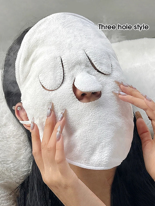 Toalla de compresa caliente colgante para la oreja, suave, agradable para la piel, con vapor, compresa fría y caliente, toalla facial, compresa húmeda, toalla facial de irrigación