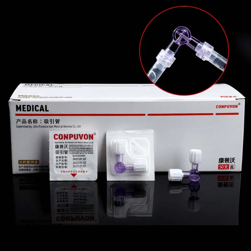 Adaptador de jeringa de succión de dos vías, válvula de tapón, adaptador Luer Lock para hospital clínico, llave de paso de dos vías, flexible