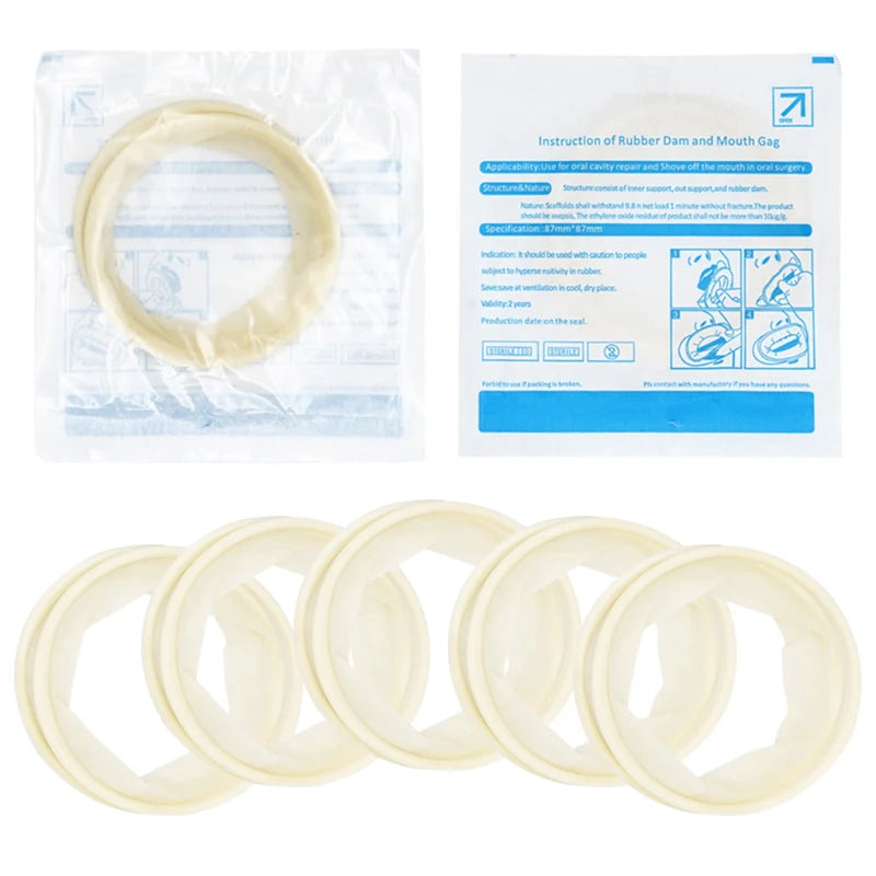 5Pcs Dental Rubber Dam Mouth Opener Disposable Intraoral Lips Retractors O Shape Cheek Expanders Dentistry Tools