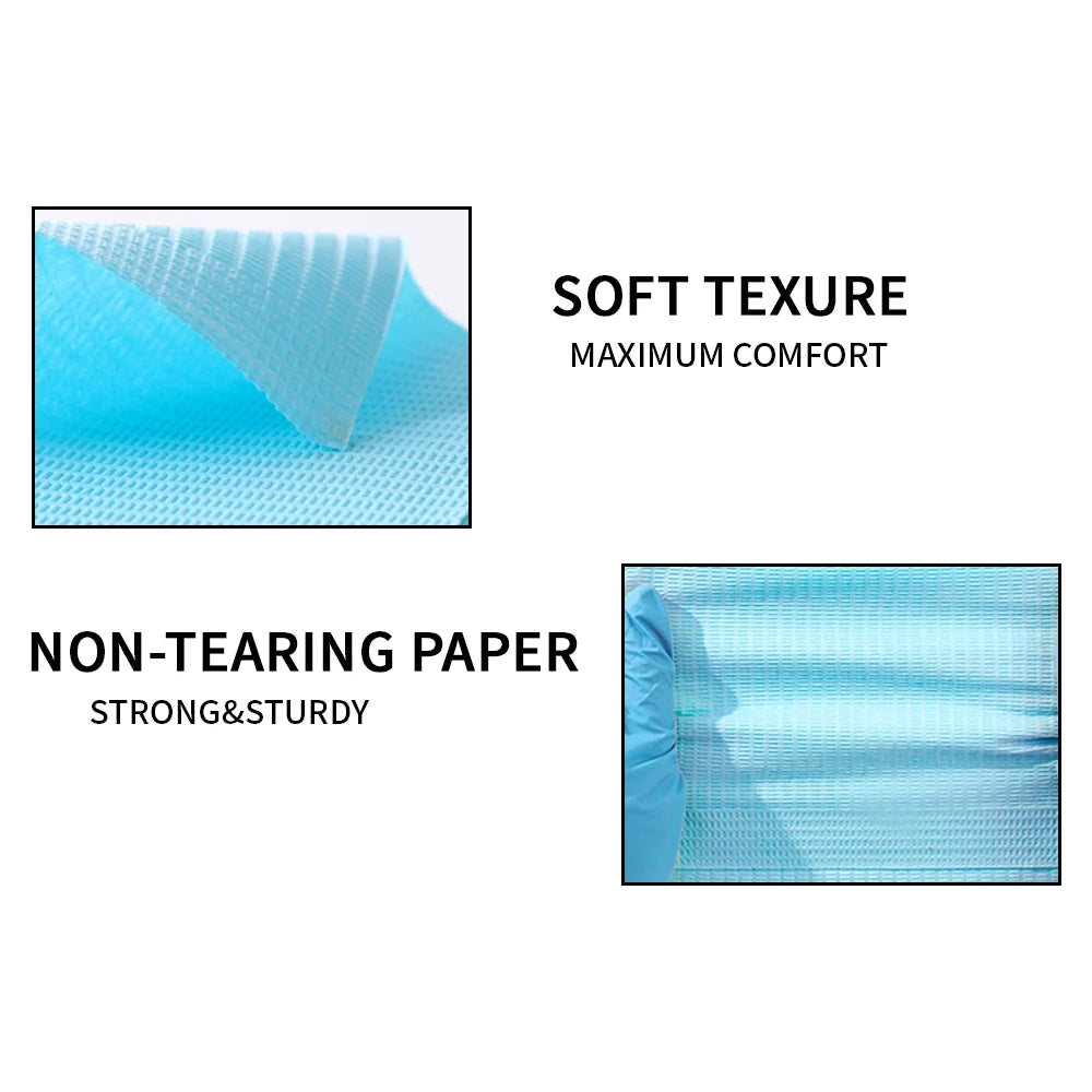 125pcs/bag Disposable Waterproof Tattoo Clean Pad Tattoo Bibs Table Covers Dental Napkins Chest Towel Dentist Bibs Accessories
